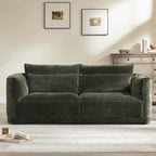 Daisy 2-Seat Modular Curved Chenille Sofa with Down-Filled Cushions