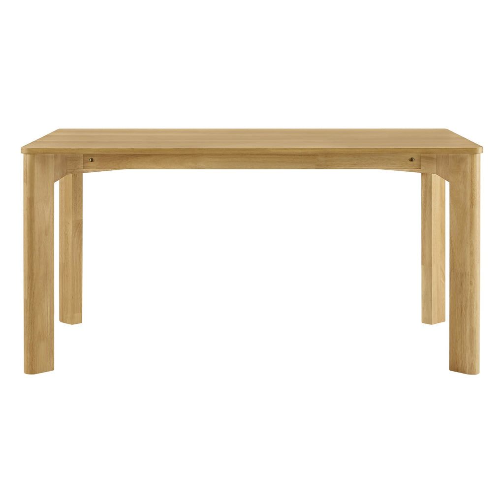 Table de salle à manger rectangulaire en bois moderne Everett pour 4 personnes