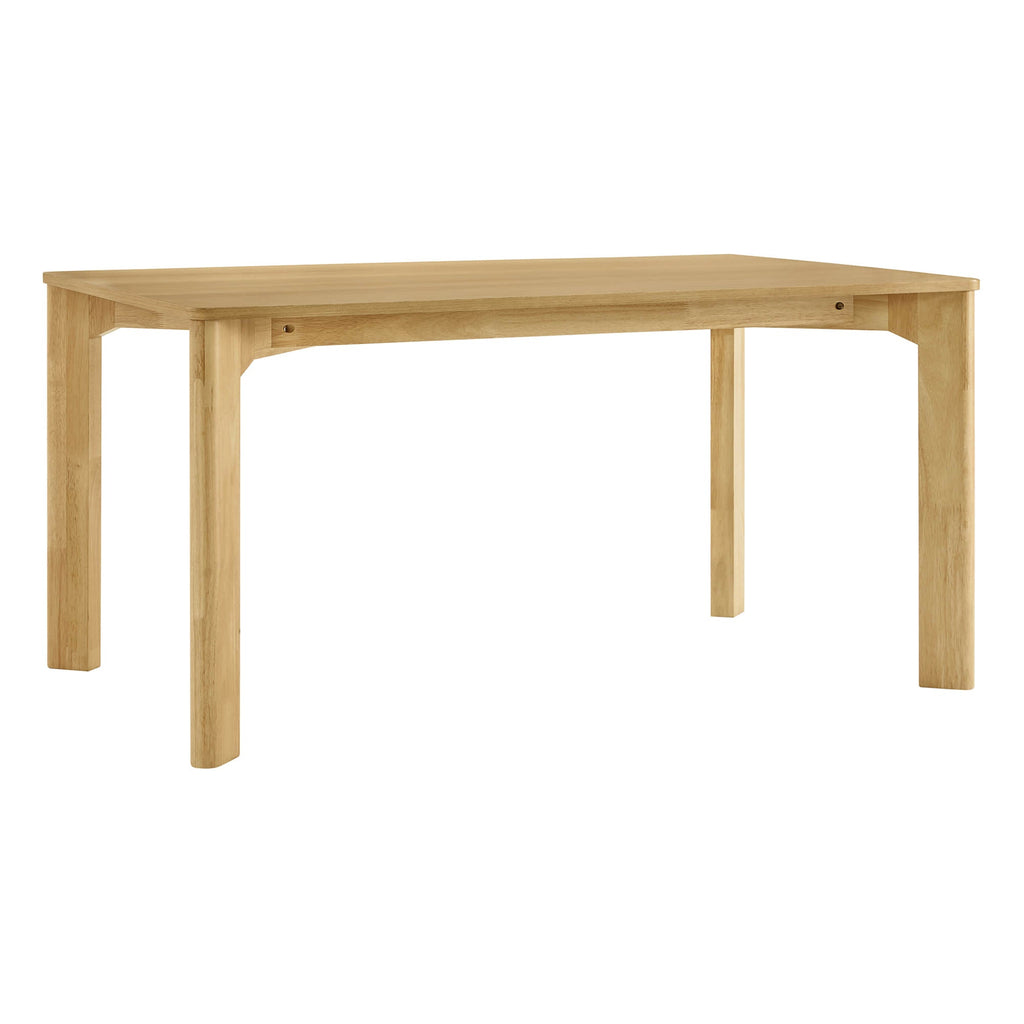 Table de salle à manger rectangulaire en bois moderne Everett pour 4 personnes