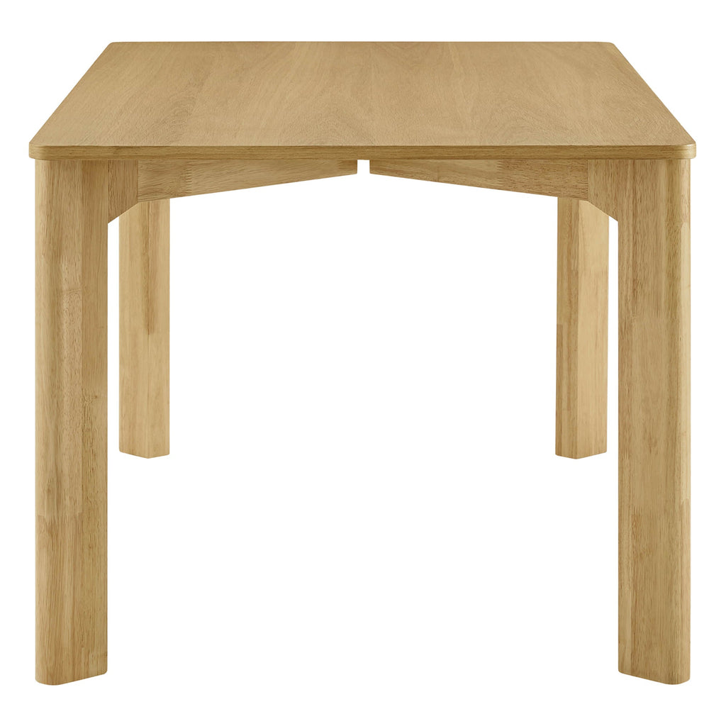 Table de salle à manger rectangulaire en bois moderne Everett pour 4 personnes