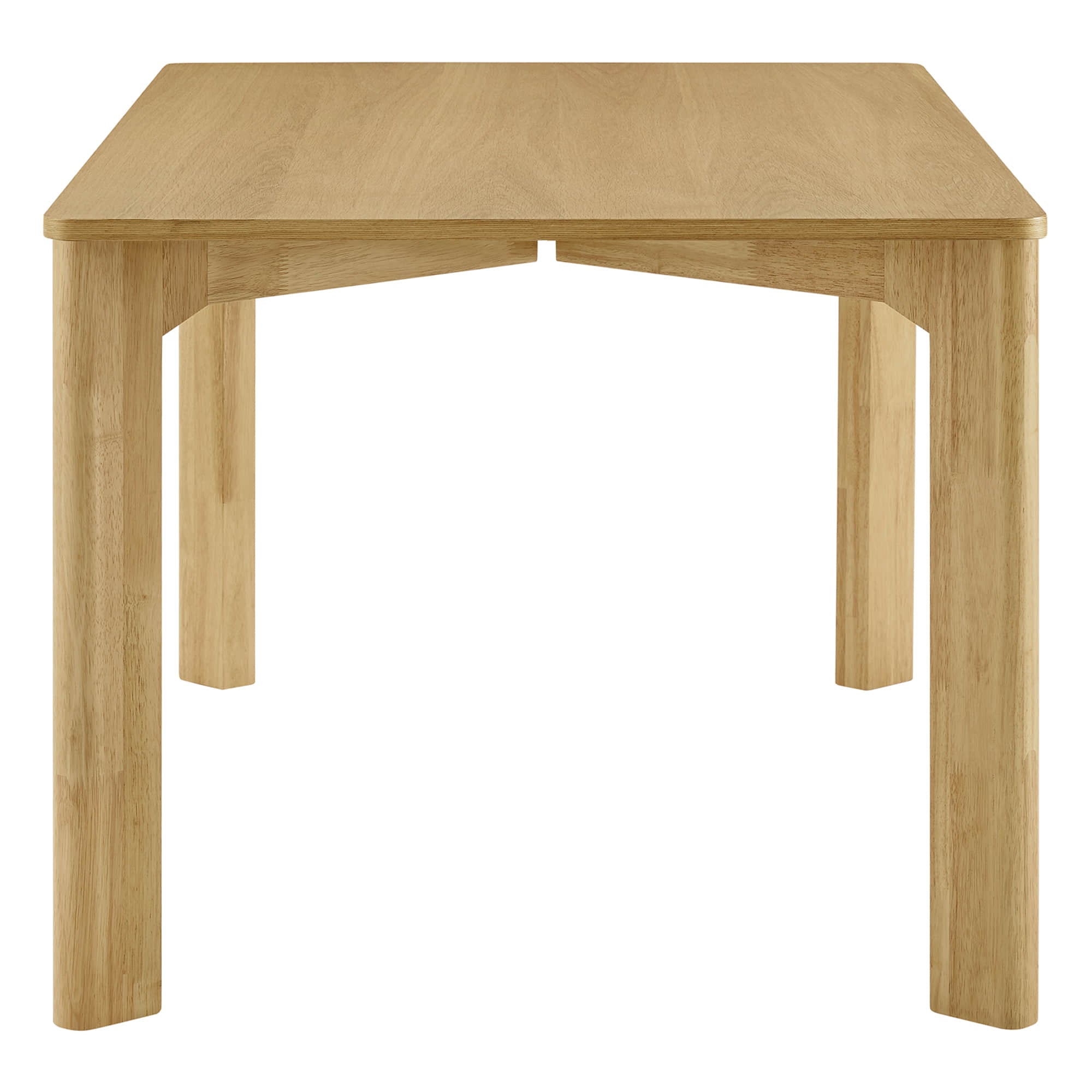 Table de salle à manger rectangulaire en bois moderne Everett pour 4 personnes