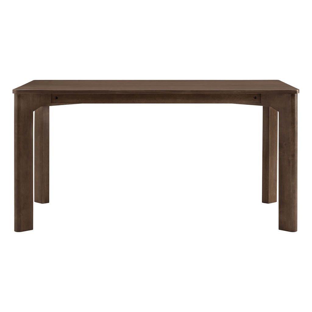 Table de salle à manger rectangulaire en bois moderne Everett pour 4 personnes