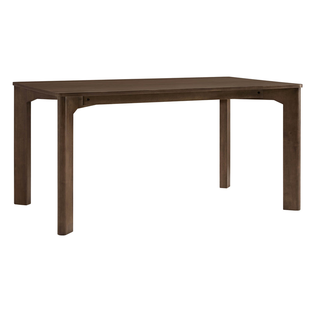 Table de salle à manger rectangulaire en bois moderne Everett pour 4 personnes
