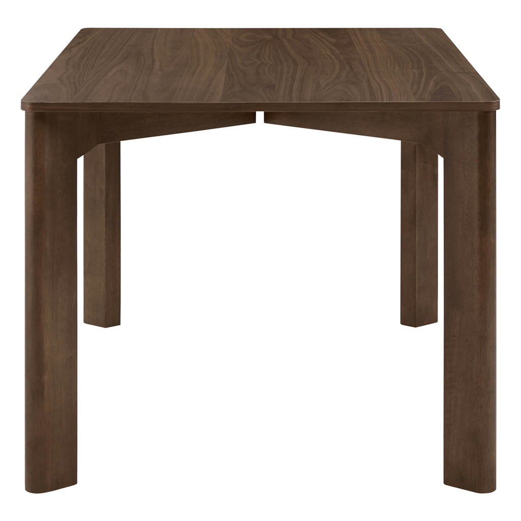 Table de salle à manger rectangulaire en bois moderne Everett pour 4 personnes