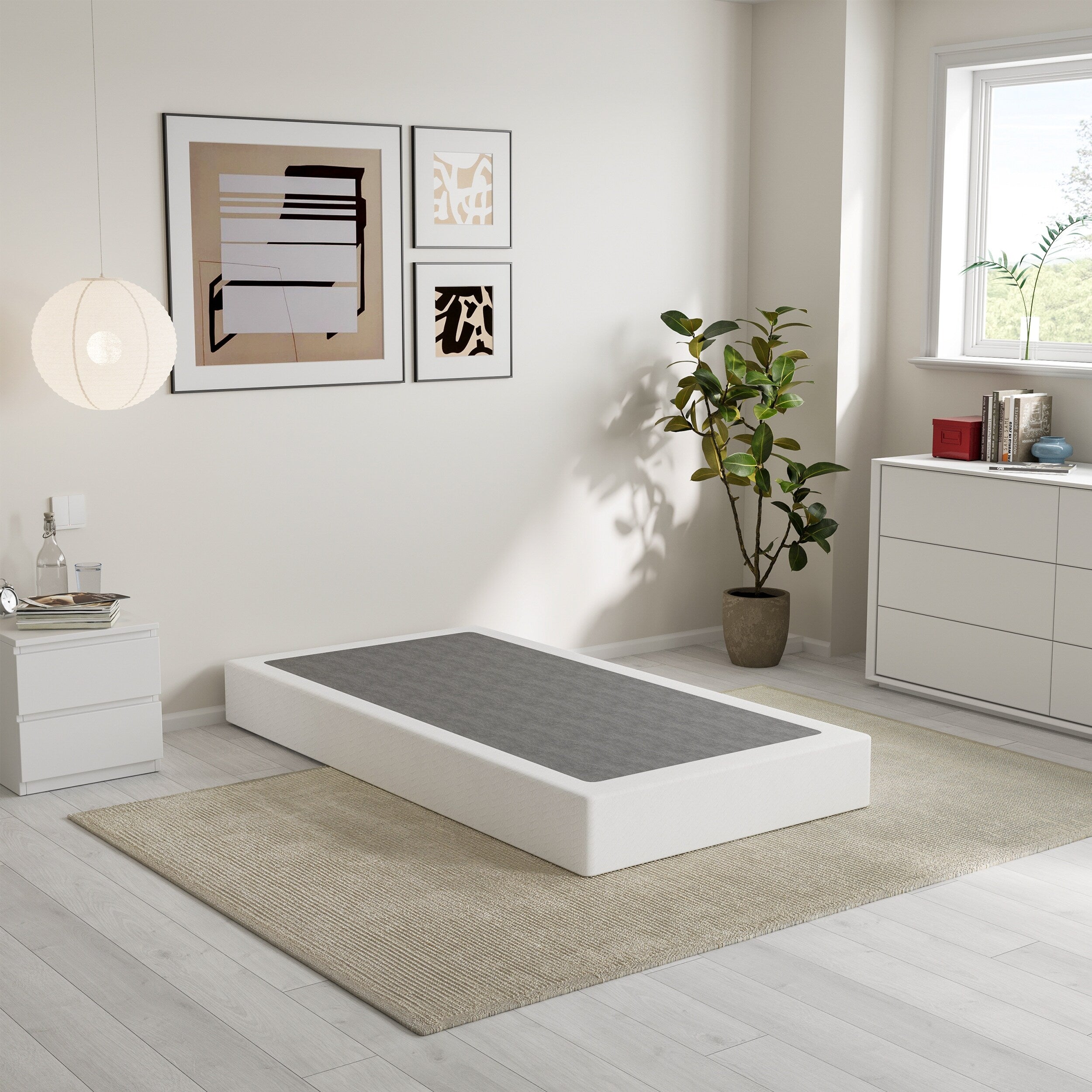 5 Inch Low Profile Metal Spring, Heavy Duty Structure with Grey Cover