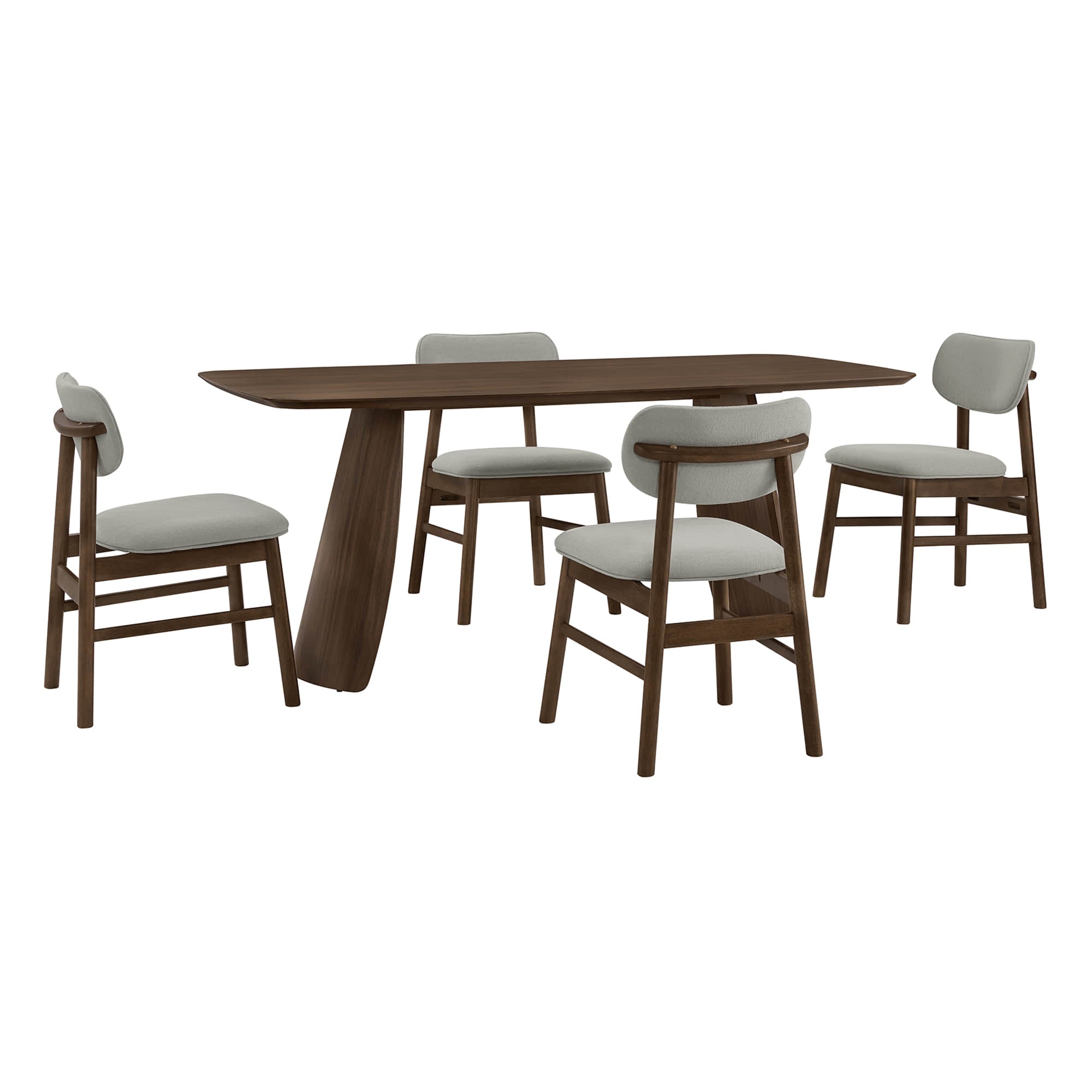 Glacia Modern Wood Dining Table for 4