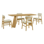 Glacia Modern Wood Dining Table for 4