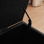 50.3 x 17.50 x 18 Upholstered Rectangular Storage Ottoman-Faux Leather