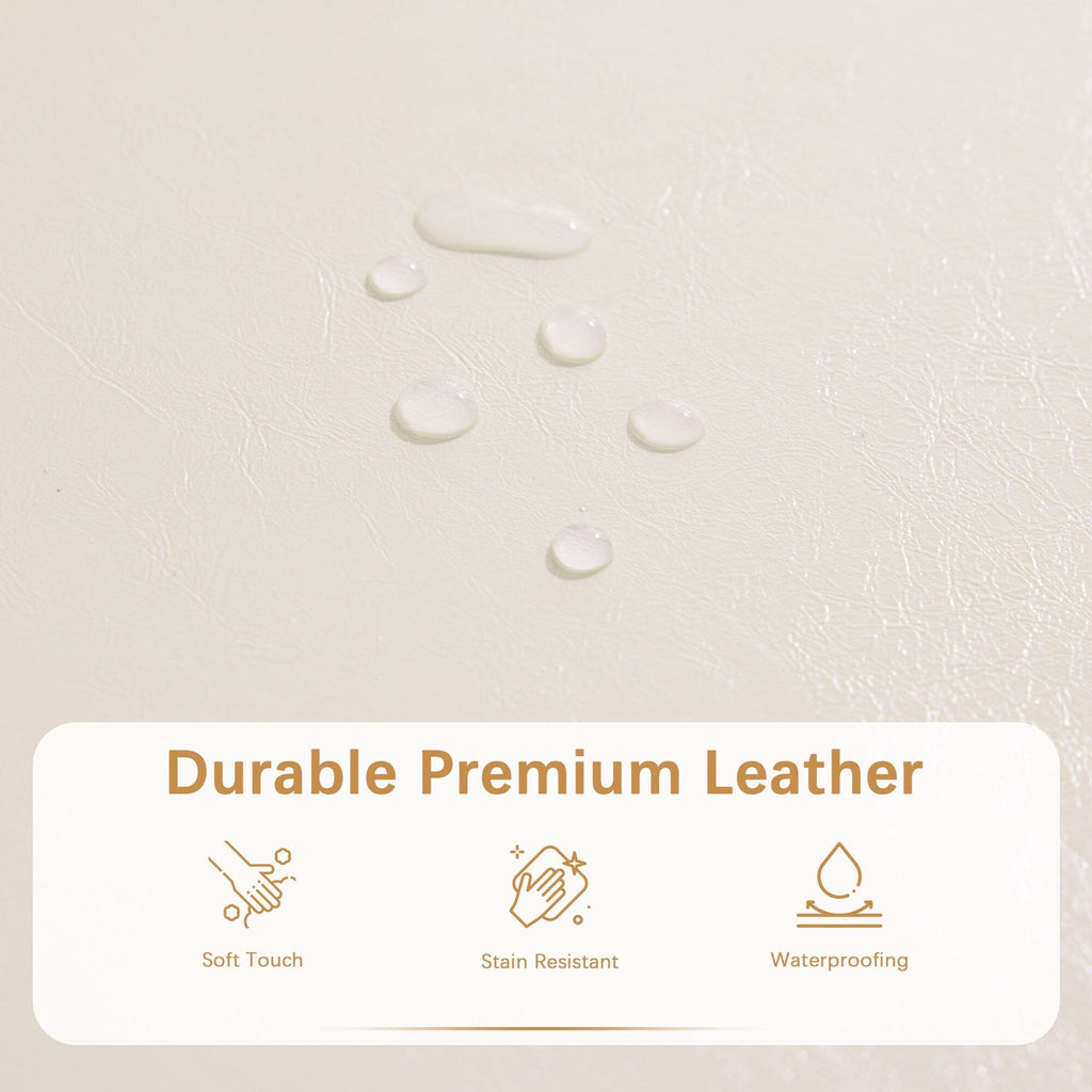 50.3 x 17.50 x 18 Upholstered Rectangular Storage Ottoman-Faux Leather