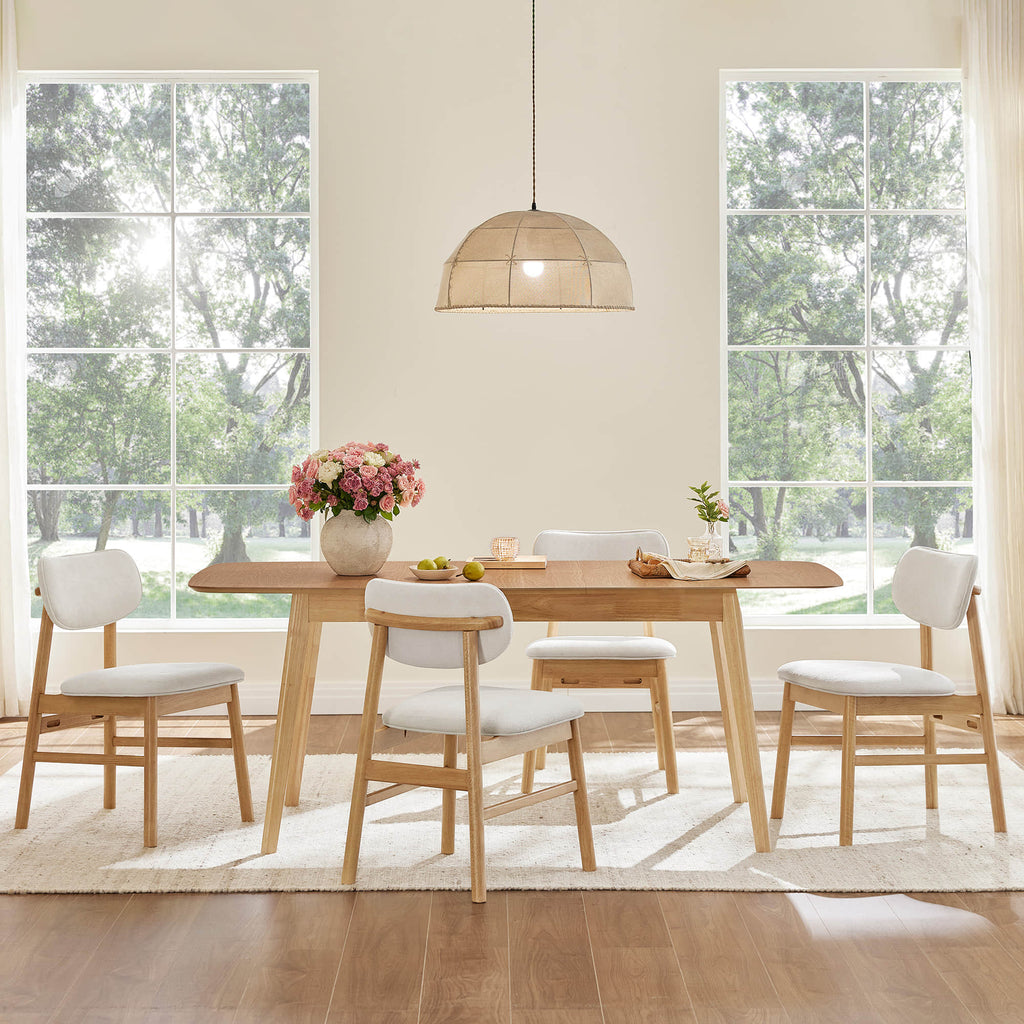 Hilda Extendable Wood Dining Table Set
