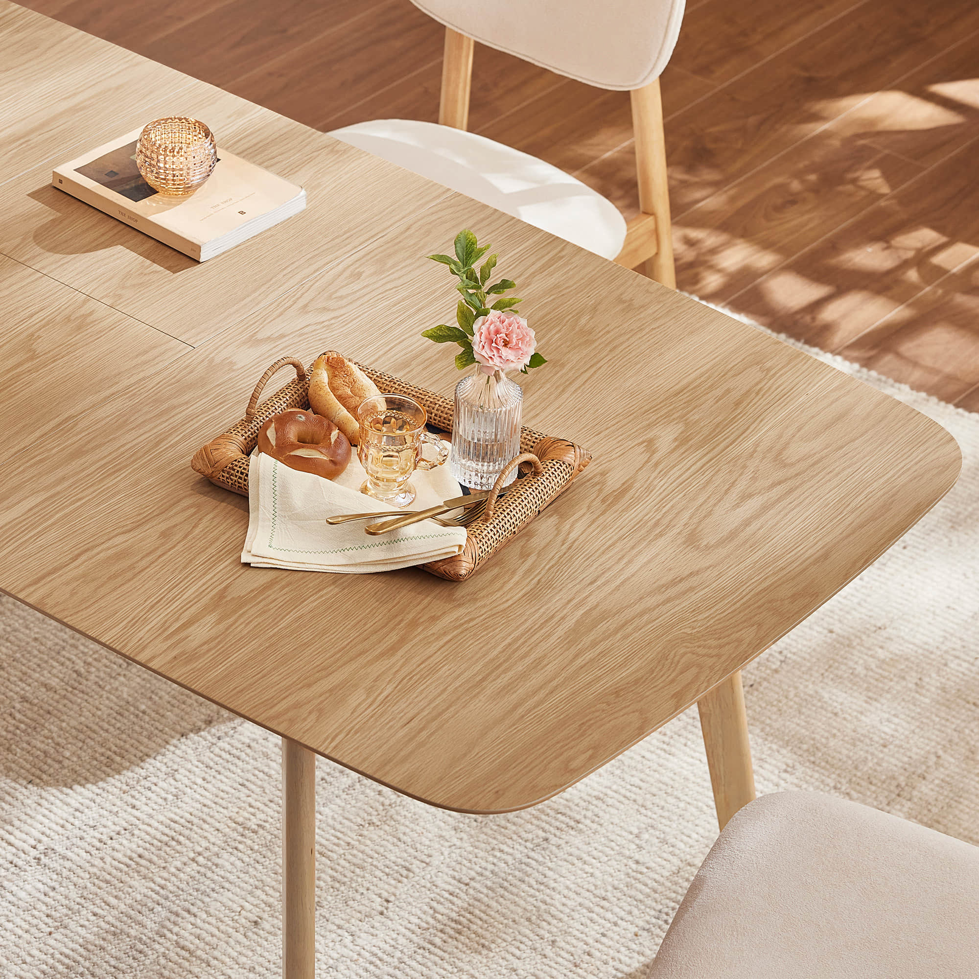 Hilda Extendable Wood Dining Table Set