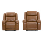 Isaac Genuine Leather Wall Hugger Power Recliner with Power Headrest