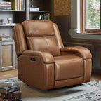 Isaac Genuine Leather Wall Hugger Power Recliner with Power Headrest