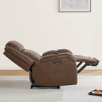 Isaac Genuine Leather Wall Hugger Power Recliner with Power Headrest