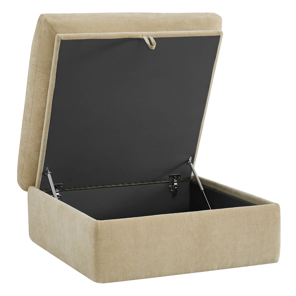 Ivy Modular Performance Fabric Ottoman with Storage