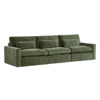 Ivy 3-Seat Performance Fabric Modular Sofa with Storage Ottoman