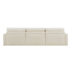 Ivy 3-Seat Performance Fabric Modular Sofa with Storage Ottoman
