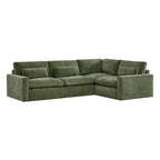 Ivy 4-Seat Performance Fabric Modular Sectional Sofa with Storage Ottoman