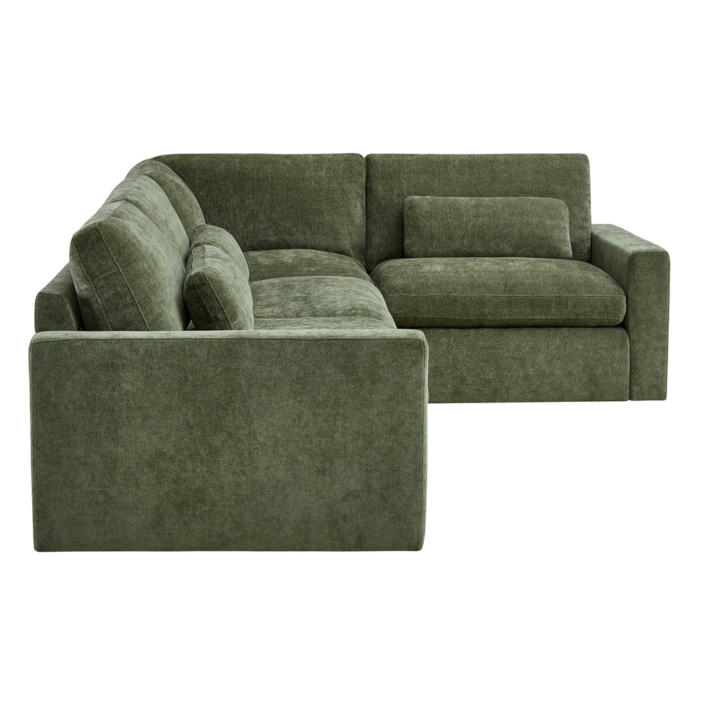 Ivy 4-Seat Performance Fabric Modular Sectional Sofa with Storage Ottoman