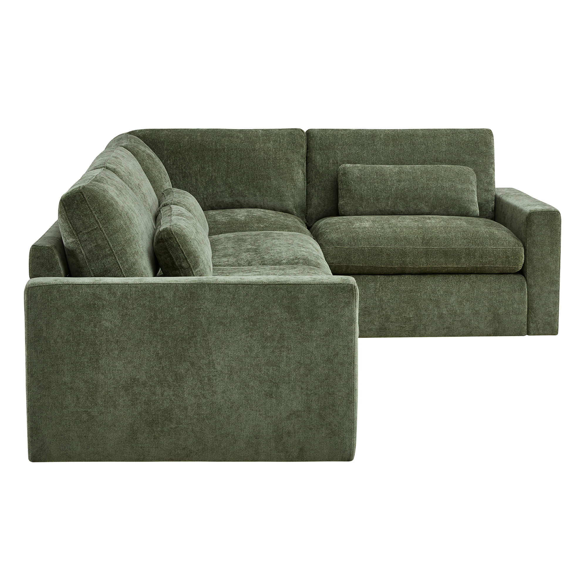 Ivy 4-Seat Performance Fabric Modular Sectional Sofa with Storage Ottoman