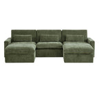Ivy 5-Seat Performance Fabric Modular Sectional Sofa with Storage Ottoman