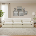 Ivy 3-Seat Performance Fabric Modular Sofa with Storage Ottoman