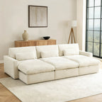 Ivy 6-Seat Performance Fabric Bed Modular Sectional Sofa with Storage Ottoman