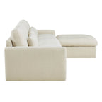 Ivy 4-Seat Performance Fabric Modular Sectional Sofa with Storage Ottoman