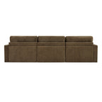Ivy 3-Seat Performance Fabric Modular Sofa with Storage Ottoman