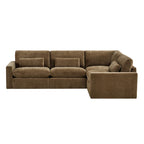 Ivy 4-Seat Performance Fabric Modular Sectional Sofa with Storage Ottoman