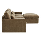 Ivy 4-Seat Performance Fabric Modular Sectional Sofa with Storage Ottoman