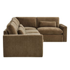 Ivy 4-Seat Performance Fabric Modular Sectional Sofa with Storage Ottoman