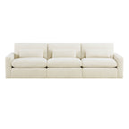 Ivy 3-Seat Performance Fabric Modular Sofa with Storage Ottoman