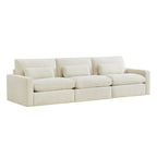 Ivy 3-Seat Performance Fabric Modular Sofa with Storage Ottoman