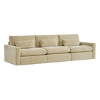 Ivy 3-Seat Performance Fabric Modular Sofa with Storage Ottoman