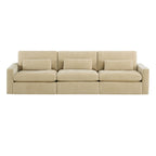 Ivy 3-Seat Performance Fabric Modular Sofa with Storage Ottoman