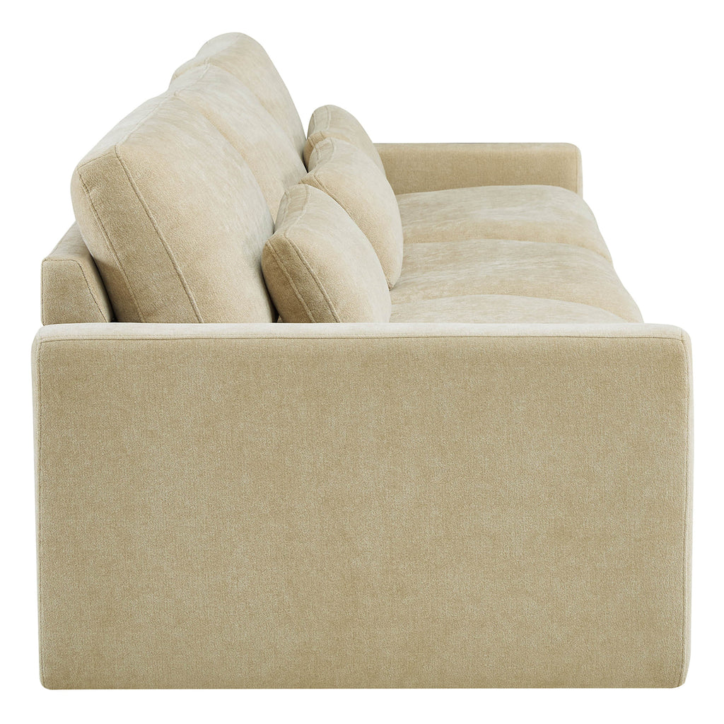 Ivy 3-Seat Performance Fabric Modular Sofa with Storage Ottoman