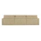Ivy 3-Seat Performance Fabric Modular Sofa with Storage Ottoman