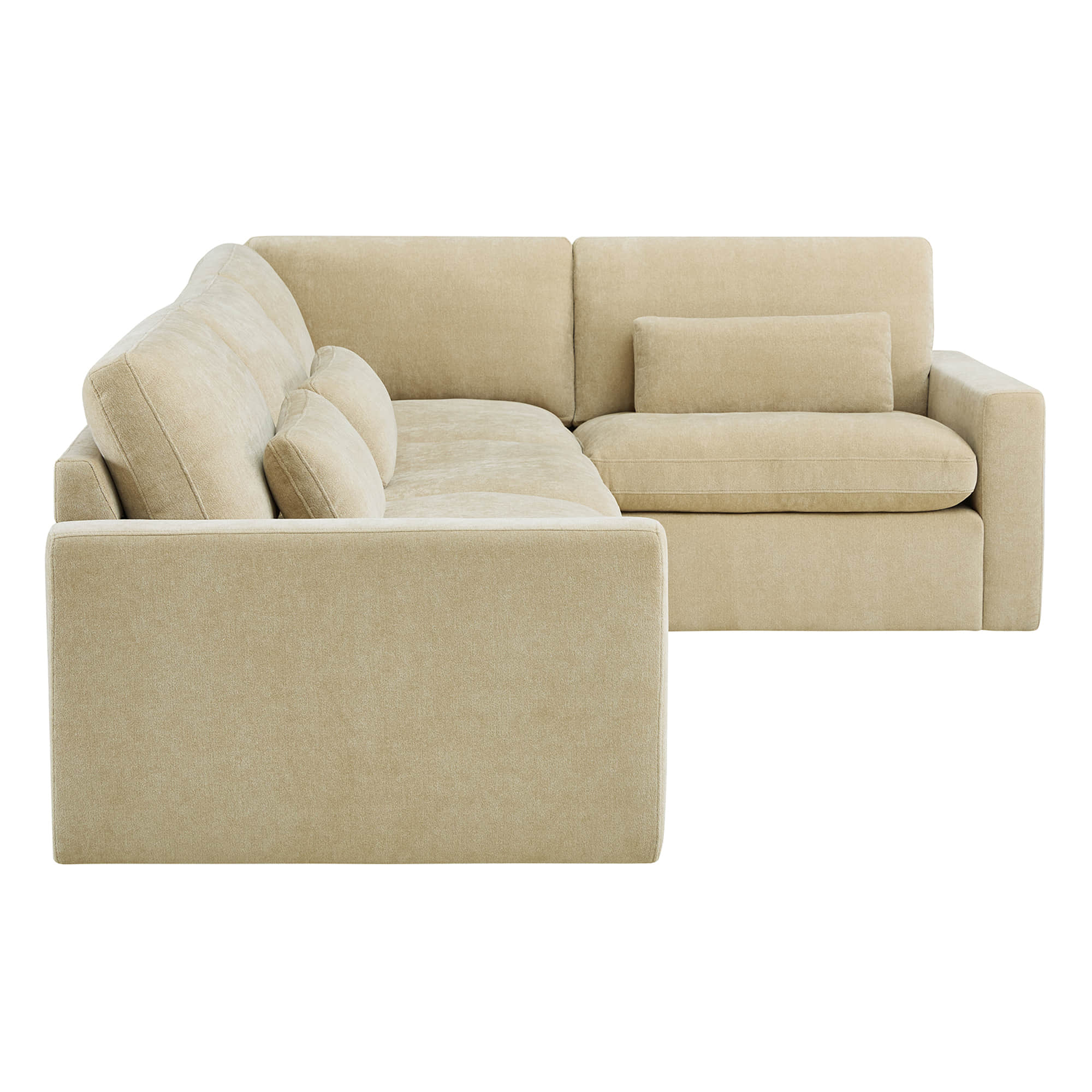 Ivy 4-Seat Performance Fabric Modular Sectional Sofa with Storage Ottoman