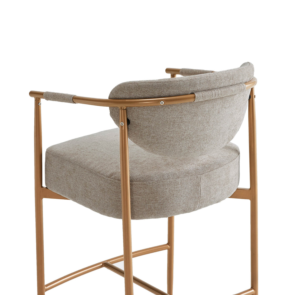 Jade Faux Leather Rope Counter Stool