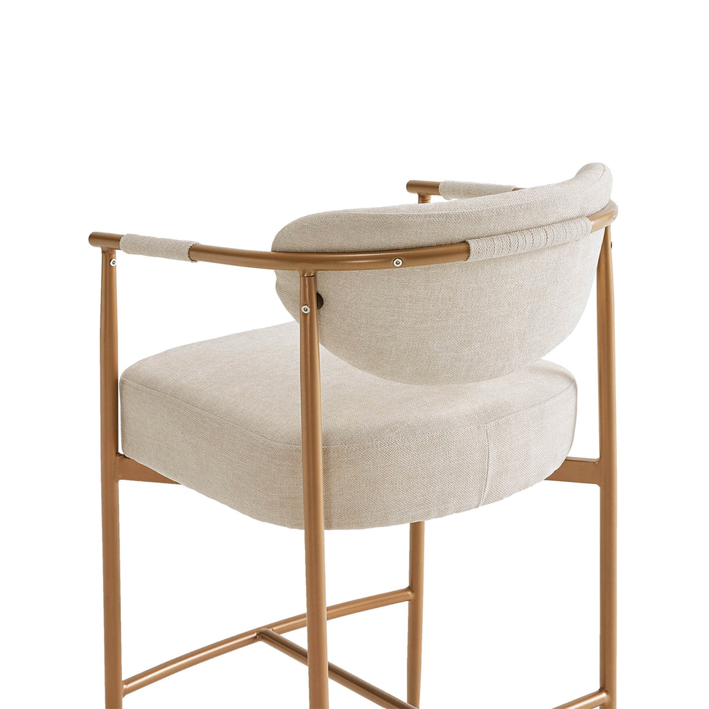 Jade Faux Leather Rope Counter Stool