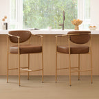 Jade Faux Leather Rope Counter Stool