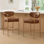 Jade Faux Leather Rope Counter Stool