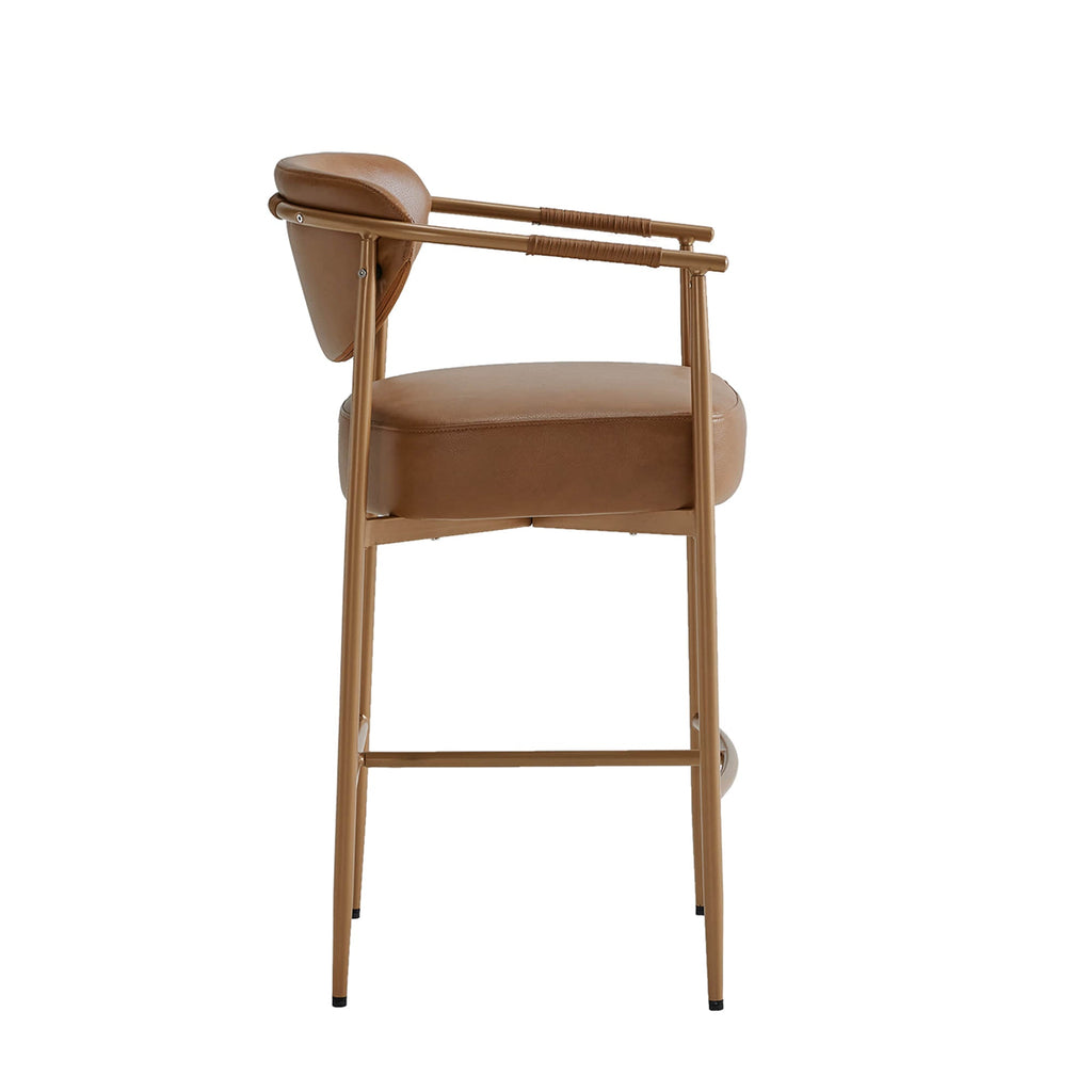 Jade Faux Leather Rope Counter Stool