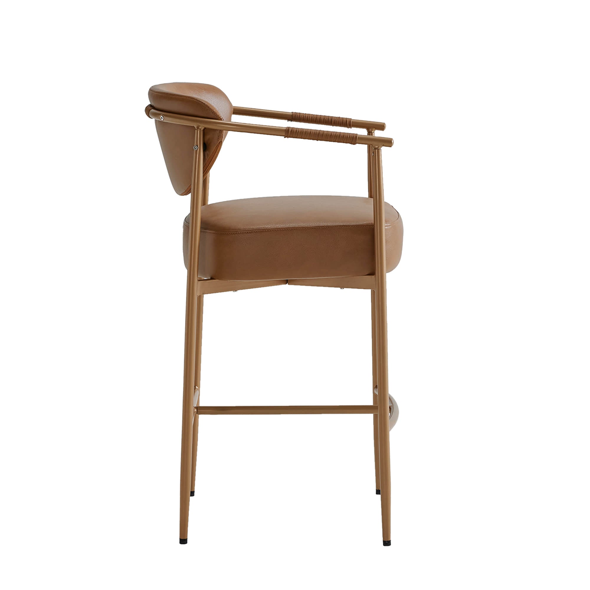 Jade Faux Leather Rope Counter Stool