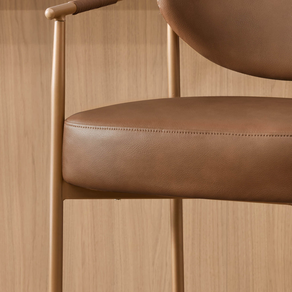 Jade Faux Leather Rope Counter Stool