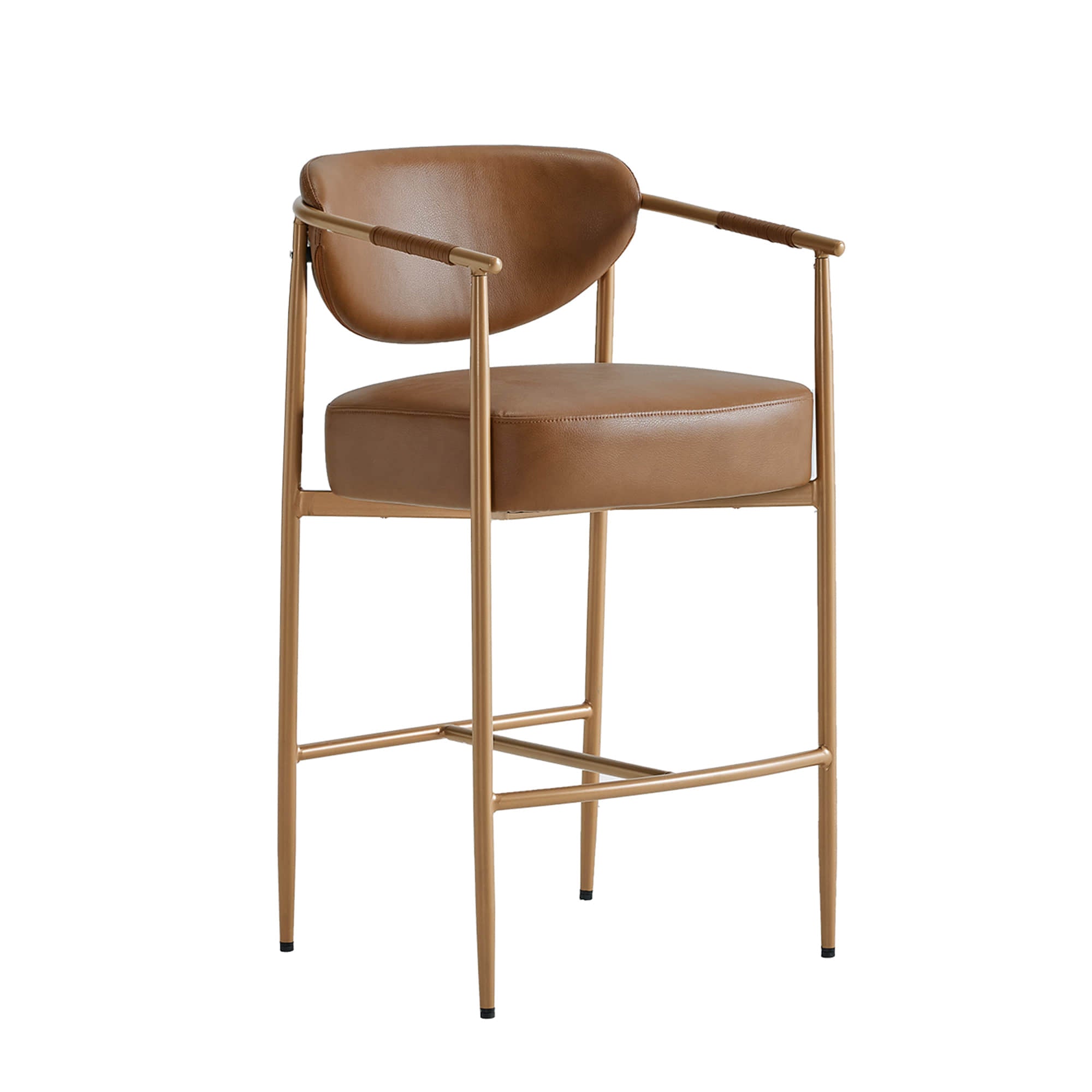 Jade Faux Leather Rope Counter Stool