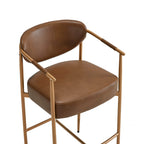 Jade Faux Leather Rope Counter Stool