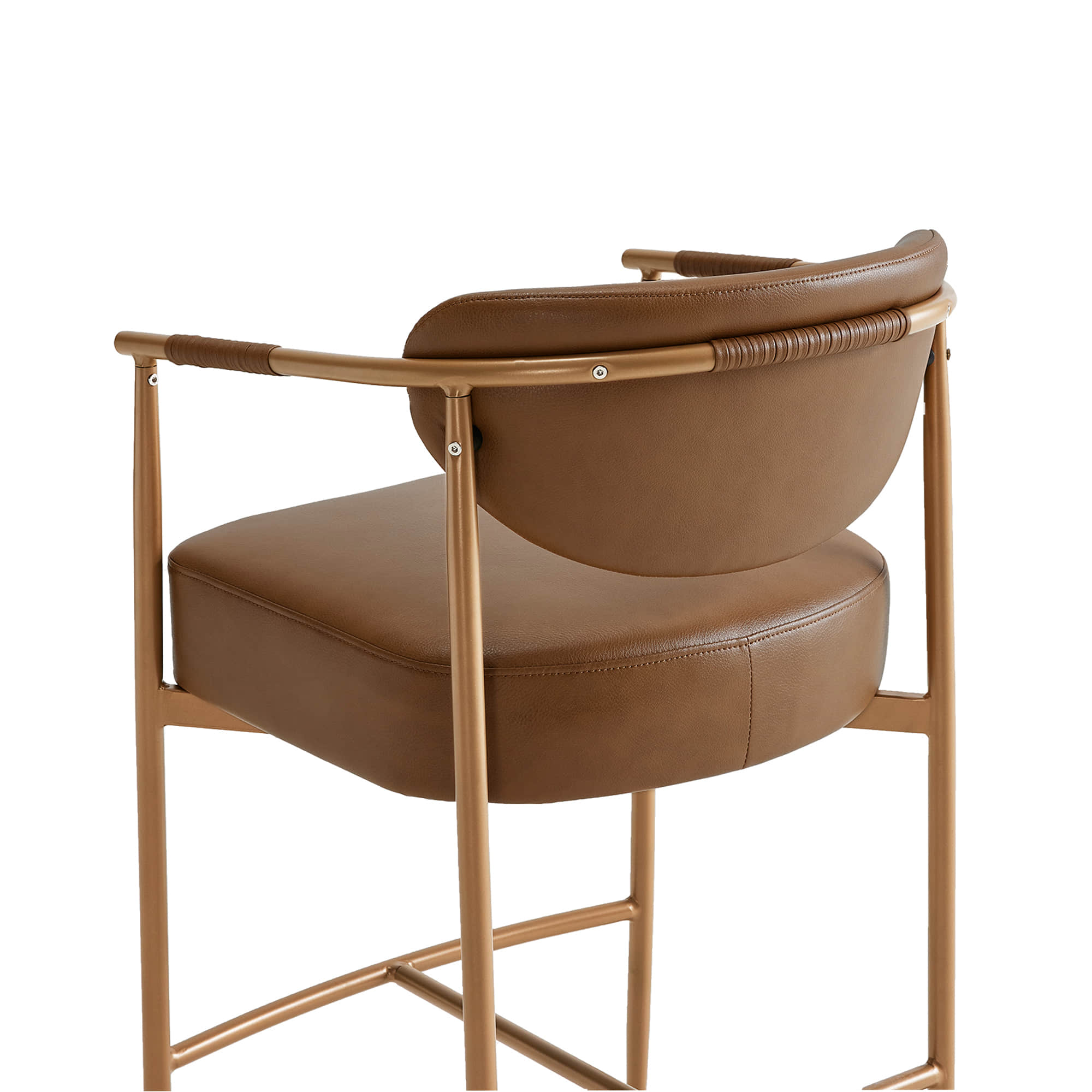 Jade Faux Leather Rope Counter Stool