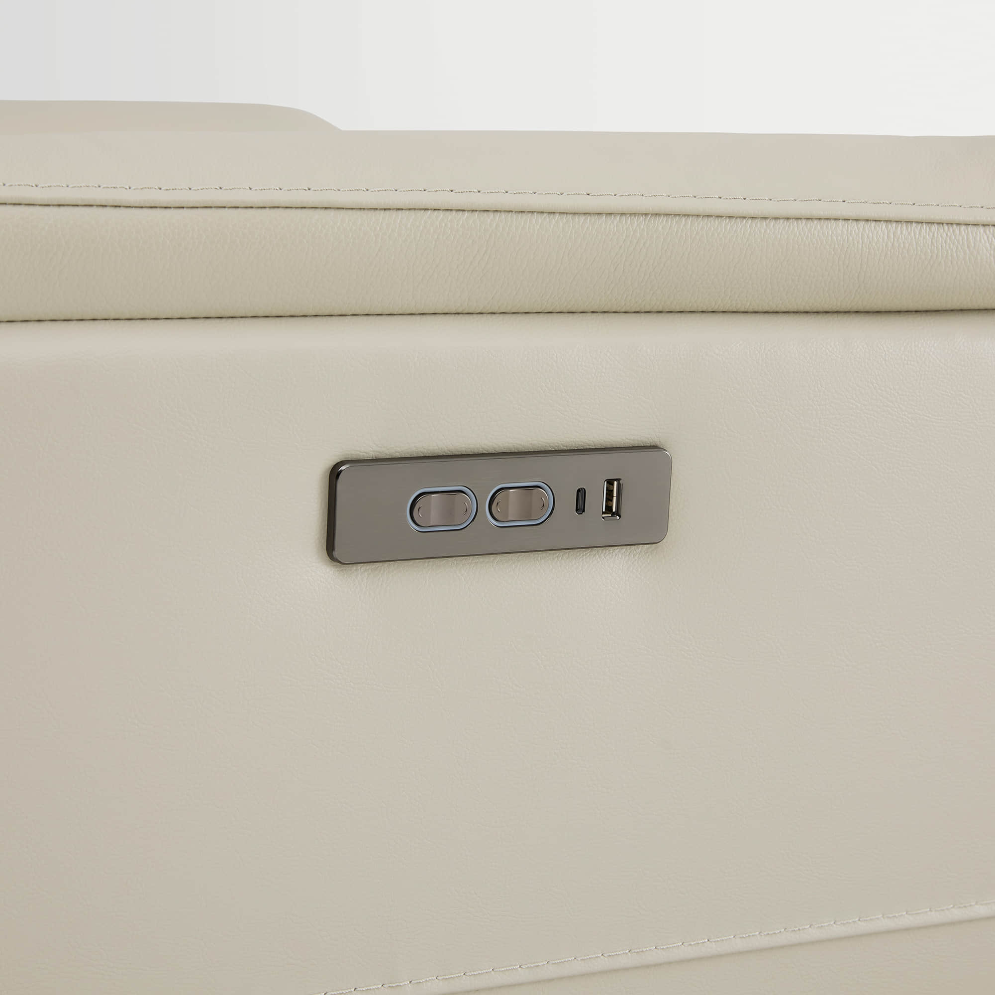 Jaxon Genuine Leather Swivel Glider Power Recliner with Power Headrest